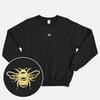 Tiny Embroidered Bumble Bee Sweatshirt (Unisex)