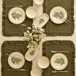Lena Floral Motif Porcelain Breakfast Set (10 Pieces)