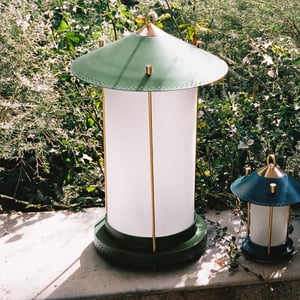 Larger Stefan rechargeable lantern in Moss by the Novogratz
