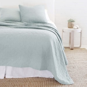 Huntington Cotton Euro Sham   Sea Glass