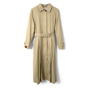 Damson Madder Sofia Pleated Trench Light Stone