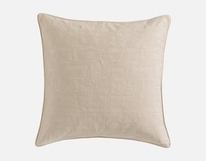 QE Home Stonehaven Euro Sham, Textured, Beige, 26" x 26"