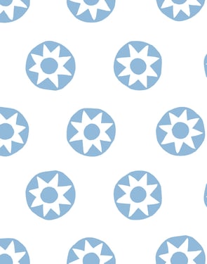 Sun Dial' Wallpaper by Tea Collection - Cornflower - Traditional / 27 in. x 27 ft.