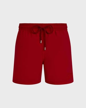 Vilebrequin - Men Swim Shorts Water-reactive Ronde Des Tortues - Swimwear - Moorea - Red - Size XXXL