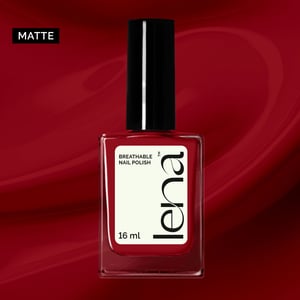 LENA Matte Breathable & Water-Permeable Halal Nail Polish  - Red-Soled Stilettos - LE72