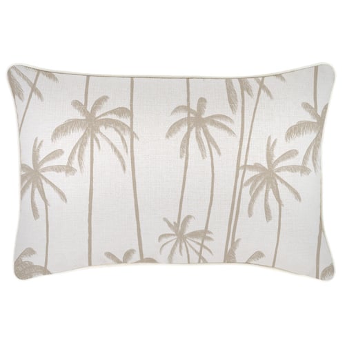Cushion Cover-With Piping-Tall Palms Beige-35cm x 50cm