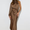 Won Over Midi Dress Brown