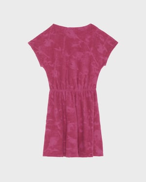 Vilebrequin - Girls Terry Jacquard Dress Roses - Dress - Golden - Red - Size 12