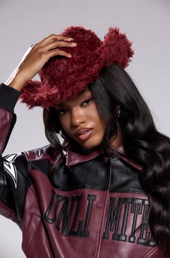 AKIRA For The Vibes Faux Fur Cowboy Hat