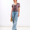 Multicoloured Floral Ruched Top - 10