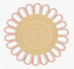 Florentina Handwoven Iraca Palm Placemat - Pink