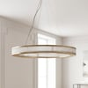 Hestia Chandelier in brass with glass rods