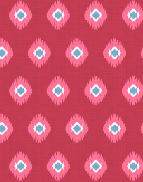 Tangier Medallion' Wallpaper by Wallshoppe - Red - Traditional / 27 in. x 27 ft.