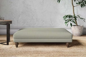 nkuku Marri Dining Footstool | Make To Order | Grand | Recycled Cotton Seaspray