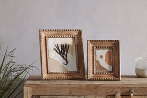 nkuku Hansika Mango Wood Frame | Decorative Accessories | Natural | 8 x 10