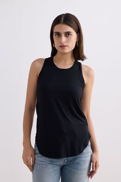 Back to Basics Top in Black - Black / L