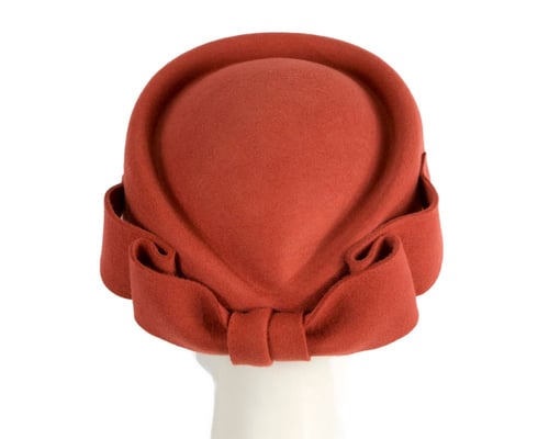 Rust Max Alexander Felt Pillbox Hat – Classic Winter Style