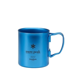 Snow Peak Titanium Double Wall Cup 450 Blue