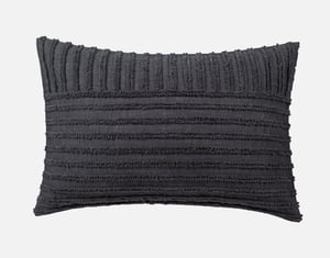 QE Home Jonas Pillow Sham, Geometric, Black, King