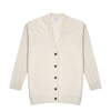 Sunspel Womens Lambswool Cardigan Ecru