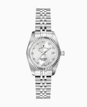 Inspiration Elegance  26MM Three-hands Date Silver-tone Silver dial Stainless steel swiss watch - 26 mm