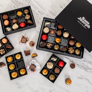 Milk truffles & chocolates selection