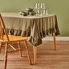 Elegance Ruffled Edge Tablecloth - Khaki