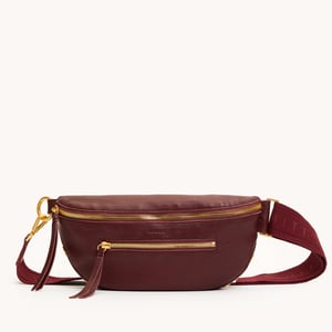 Hammitt Charles Crossbody Cherrywood Pebble Brushed Gold Med