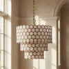Glamazon three tier chandelier in brass and resin