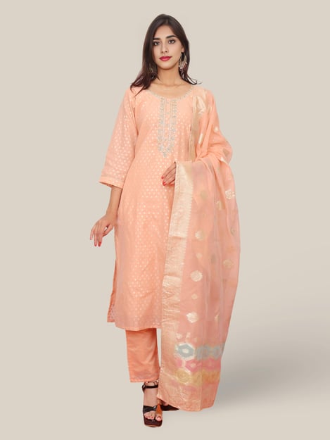 Woman's Straight Suit Set with Dupatta