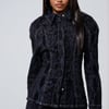 AKIRA Feels Like Money Denim Button Down Top | Size Medium