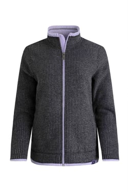 Weird Fish Ariana Full Zip Grid Fleece Washed Black Size 8