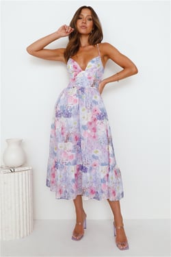 Express Your Feelings Midi Dress Purple