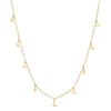 Lightning Star Moon Necklace Gold
