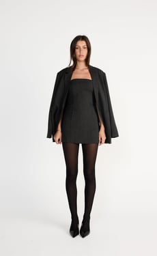Reagan Mini Dress (Black Marle) - US 0