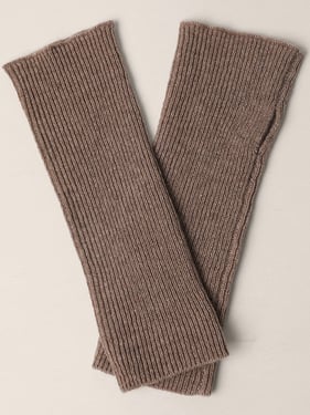 100% Cashmere Fingerless Knit Gloves - Violet Velvet / One Size