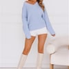 Cottage Core Knit Sweater Blue