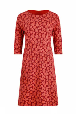 Weird Fish Starshine Printed Jersey Dress Garnet Size 8
