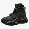 Dual-Strap Stealth Runner Boots - Black / 43