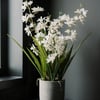Artificial White Orchid in Vanda Pot - 26"