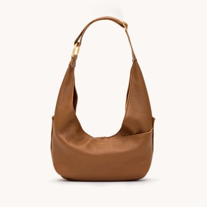 Hammitt Tom Zip Mahogany Pebble Brushed Gold Red Zip Med