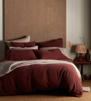 Conker 100% Linen Fitted Sheet