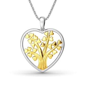 Jeulia Circle Of Life Heart-Shaped Pendant