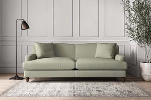 nkuku Deni Sofa | Make To Order | Grand | Recycled Cotton Seaspray