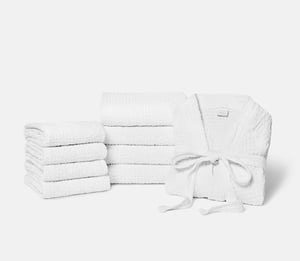 Honeycomb Bath Set - Essential White / Medium