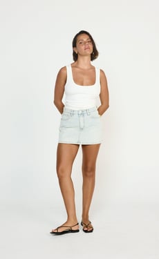 Riri Denim Mini Skirt (Light Blue) - US 0