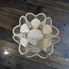 10" Floral Handwoven Iraca Bread Basket - Solid Color / Natural