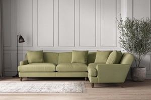 nkuku Deni Right Hand Corner Sofa | Make To Order | Grand | Brera Linen Sage