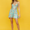 Flowery Rd Romper Blue