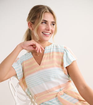 Hailey Dress - Echo Stripes